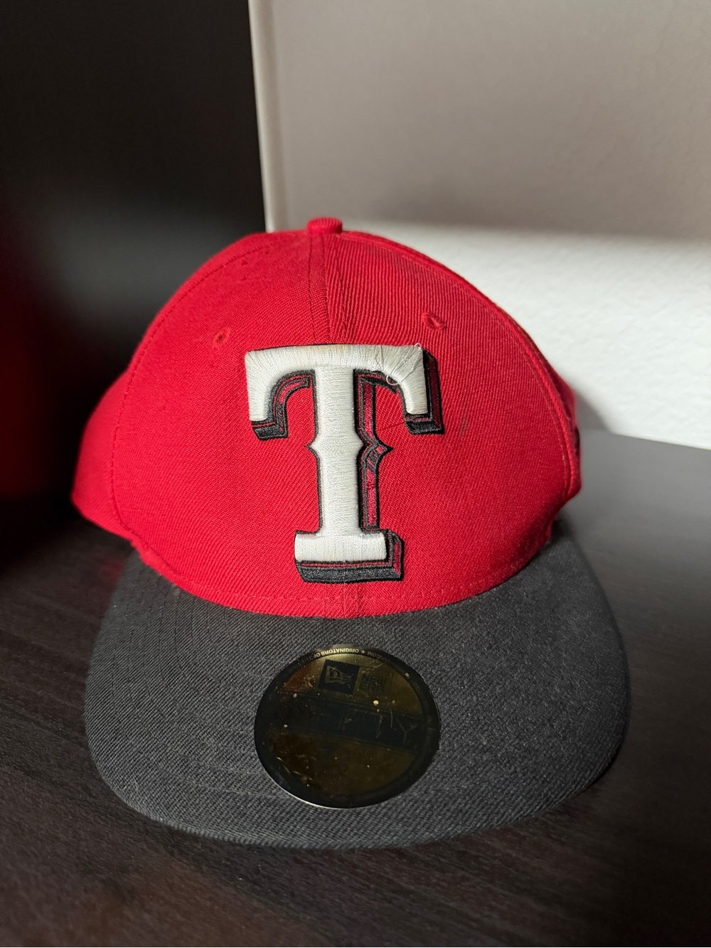 Texas Ranger’s Logo New Era Red and Black Flat Brim Cap